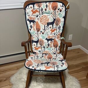 Carousel designs woodland Nature-Inspired Rocking Chair Cushion